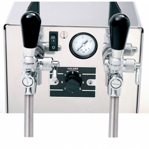 KONTAKT 40/K PROFI - SZÁRAZ HŰTÉSŰ, KÉTKÖRÖS MOBIL SÖRHŰTŐ BEÉPÍTETT LÉGKOMPRESSZORRAL